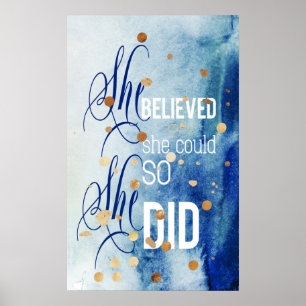 Hon trodde att hon kunde inspirera till citattekon poster