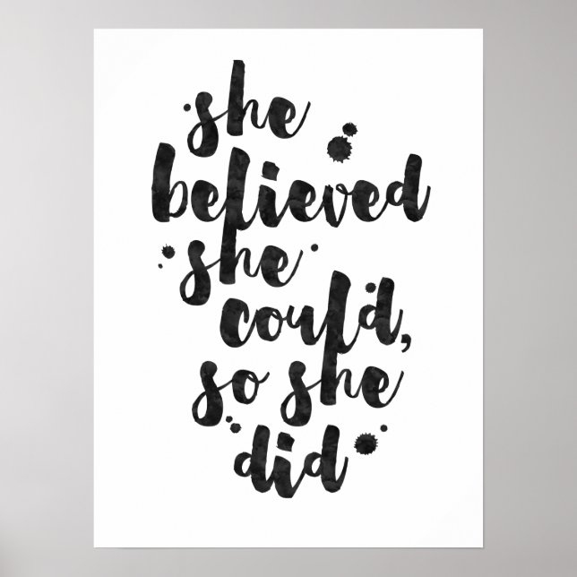 Hon trodde att hon kunde - inspirerande Poster (Framsidan)