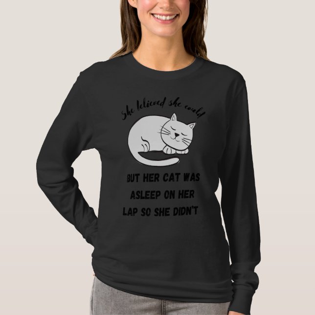 Hon trodde att hon kunde kattgag t shirt (Framsida)