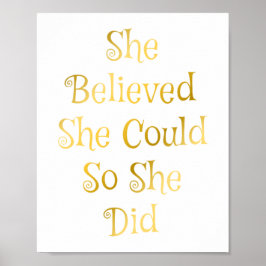 Hon trodde att hon kunde Poster en motiverad offer