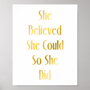 Hon trodde att hon kunde Poster en motiverad offer