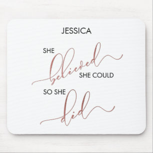 Hon trodde att hon kunde så hon anpassade Namn Musmatta