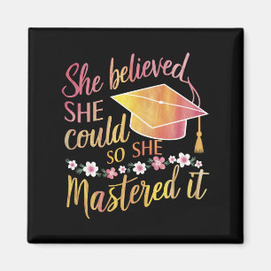 Hon trodde att hon kunde så hon bemästrade det gra magnet