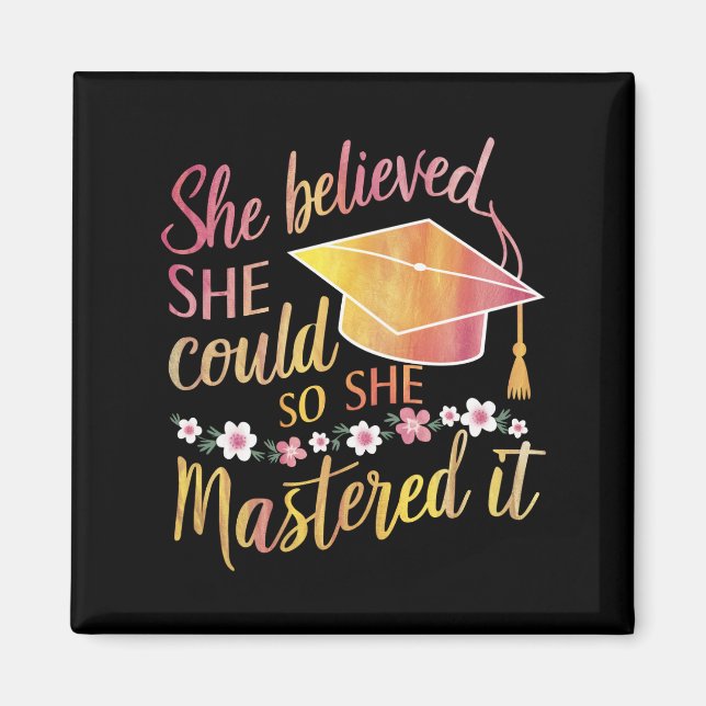 Hon trodde att hon kunde så hon bemästrade det gra magnet (Framsidan)