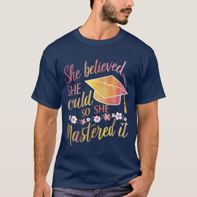 Hon trodde att hon kunde så hon bemästrade det Gra T Shirt (Framsida)