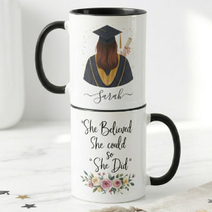 Hon trodde att hon kunde så hon gjorde Examen Namn Mugg