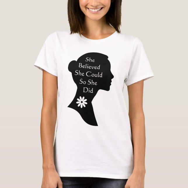 hon trodde att hon kunde så hon gjorde t shirt (Framsida)