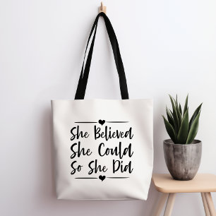 Hon trodde att hon kunde så hon gjorde tote Bag Tygkasse