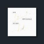 Hon trodde att hon kunde så hon inspirerade citate canvastryck<br><div class="desc">Vår typografi citerar utsträckt konst av kanvas wall och citerar: "Hon tror att hon kunde det". Tros vara i ett vackert kalligrafskript som är skrivet med faux guld, som på ett bra sätt står i kontrast till resten av citatet i en djup, rik svart, modern sans serif-skrift. En gåva till...</div>