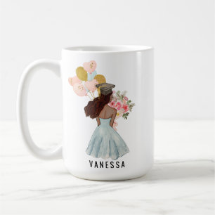 Hon trodde att hon kunde Studenten Mörk skin Girl Kaffemugg