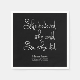 Hon trodde att hon kunde Studenten Pappersservett