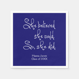 Hon trodde att hon kunde Studenten Pappra Napkins Pappersservett