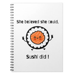 Hon trodde att hon kunde Sushi Do-Funny Ord Puns Anteckningsbok