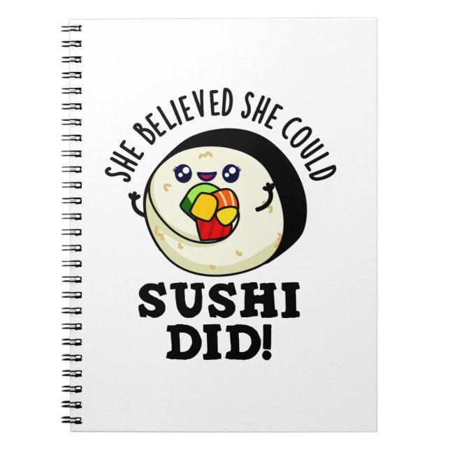 Hon Trodde Att Hon Kunne Sushi Gjorde Positiv Mat  Anteckningsbok (Framsidan)