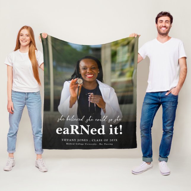 Hon trodde att Nurse Photo Studenten Fleecefilt (På plats)