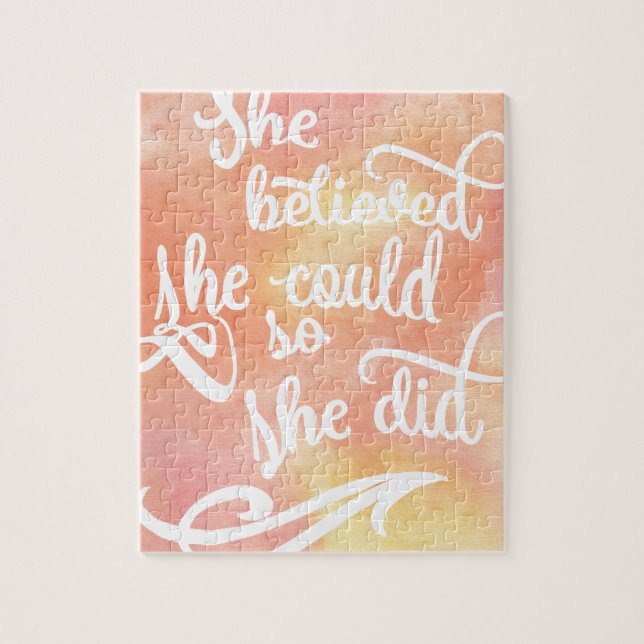 Hon trodde henne kunde, så hon gjorde pussel (Vertikal)