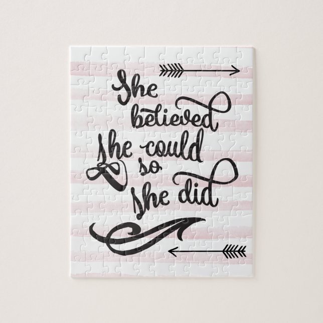 hon trodde henne kunde, så hon gjorde pussel (Vertikal)