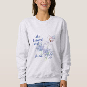 Hon trodde och så gjorde hon Motivationscitat Fjär T Shirt