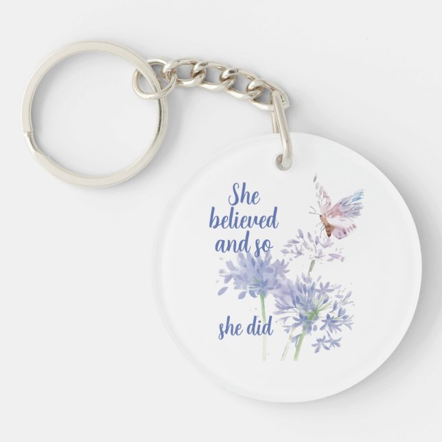 Hon trodde och så Motivational Quote Butterfly (Framsidan)
