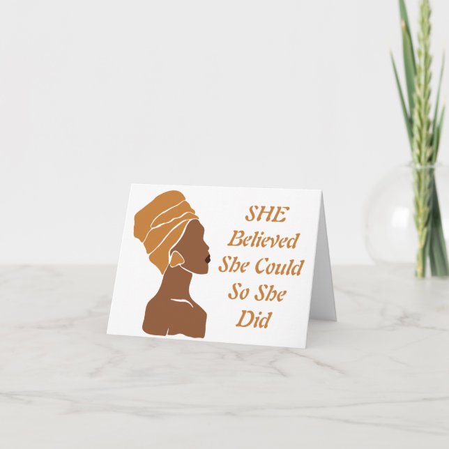 Hon trodde svarta kvinnor blanka anteckningskort (Framsida)