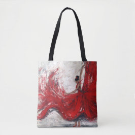 "Hon twirls" Art Tote Bag Tygkasse