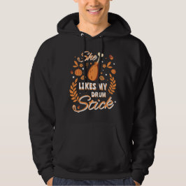 Hon tycker om min trumpenfunna Thanksgiving Turkie Hoodie