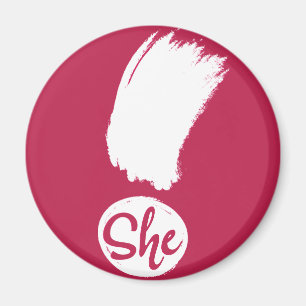 Hon utropade vitt designmagnet magnet