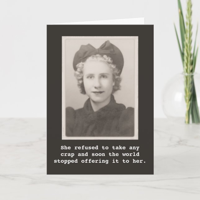 Hon vägrade ta Vintage Photo. Kort (Framsida)