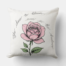 Hon valde Bloom, även i skuggorna Kudde