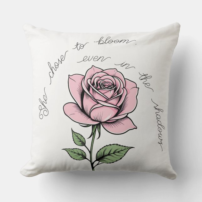 Hon valde Bloom, även i skuggorna Kudde (Framsida)