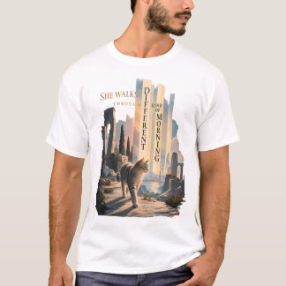 Hon Vandrande Genom En Annorlunda Morgon Diktare T Shirt