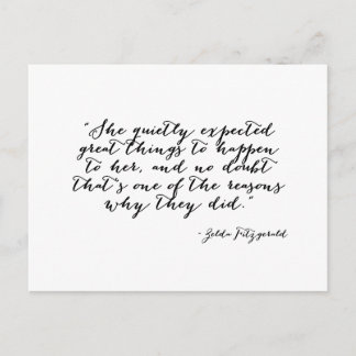 Hon väntade sig tyst underbart sak vykort