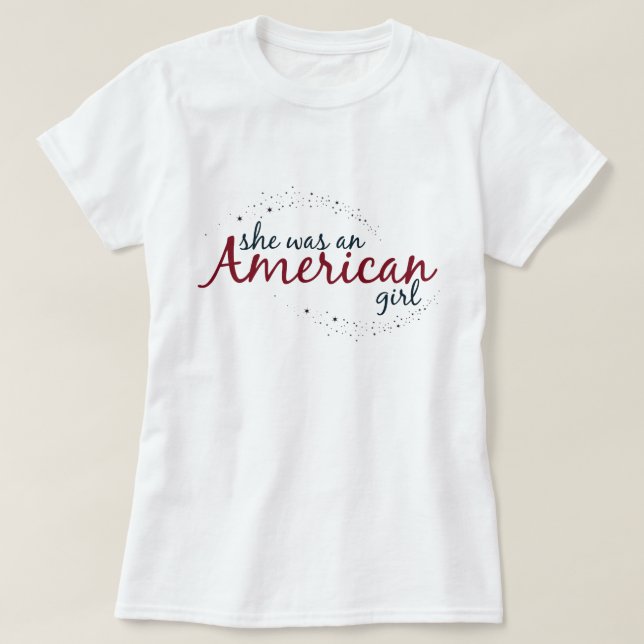 Hon var en amerikansk flicka t shirt (Design framsida)