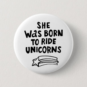 Hon var född att rida Unicorns Knapp
