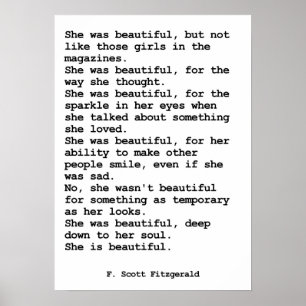 Hon var härlig vid F. Scott Fitzgerald 2 Poster