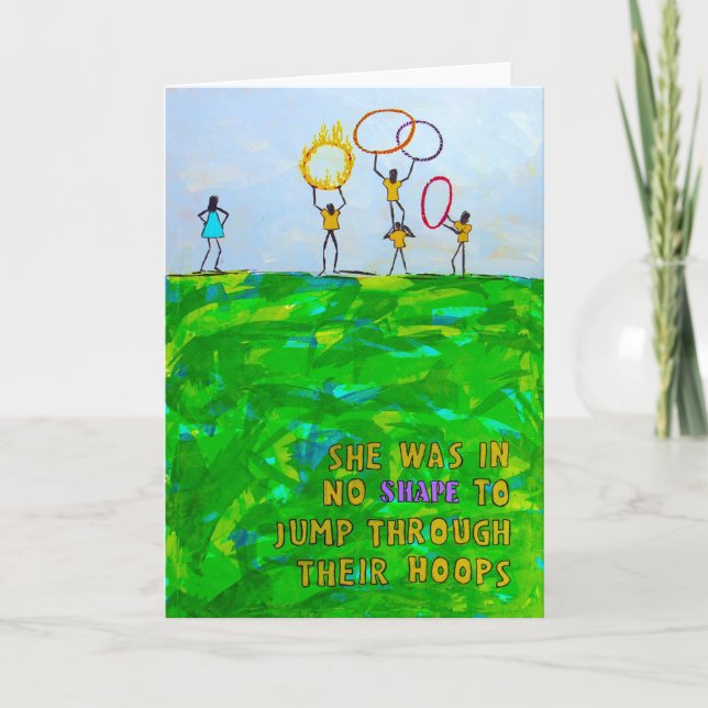 Hon var i ingen SHAPE som hoppar till och med Kort (Framsida)