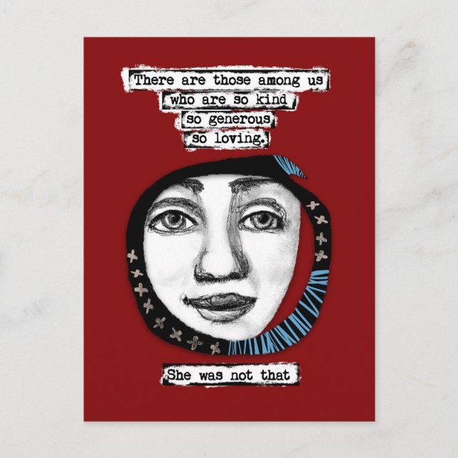 Hon var inte det vykortet vykort (Framsida)