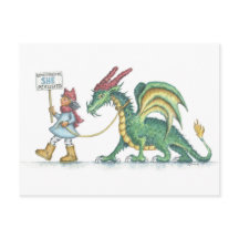 Hon var trots detta fast (HBdraon-vykort)