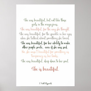 Hon var vacker av F. Scott Fitzgerald Poster