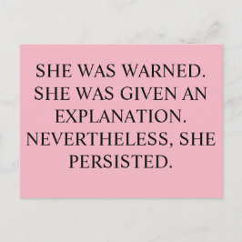 Hon varnades, vykort