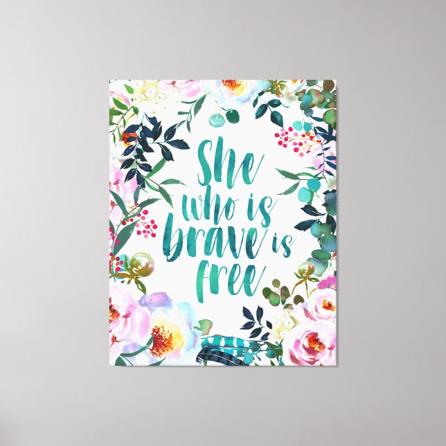 Hon Vem är Modig Canvastryck (Framsida)