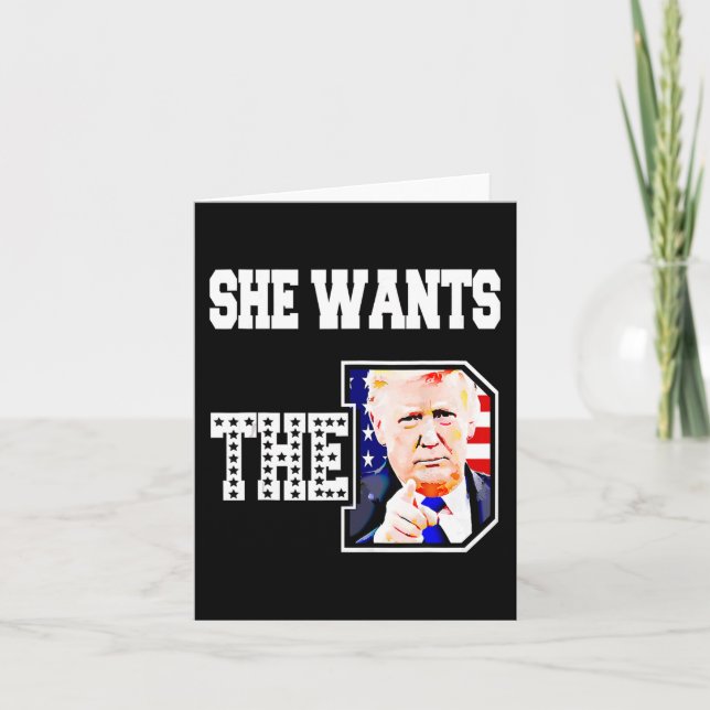 Hon vill ha D Donald Trump 2024 Kort (Framsida)