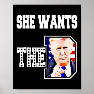 Hon vill ha D Donald Trump 2024 Poster