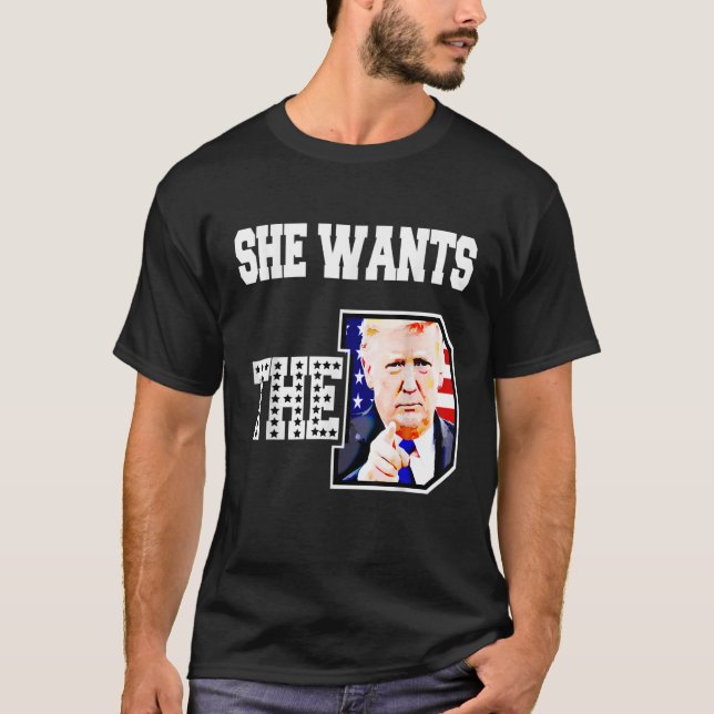 Hon vill ha D Donald Trump 2024 T Shirt (Framsida)