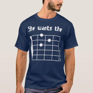 Hon vill ha D-slingan - Lustigt Music Guitar Playe T Shirt