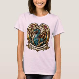 Hon vill ha drakfärgat glasmönster t shirt