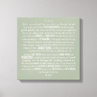 Hon ville till Skriva a Bok/Art Canvas