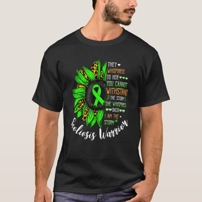 Hon viskade att jag är Storm Scoliosis Warrior T Shirt (Framsida)