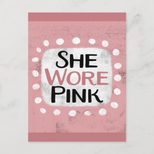 Hon Wore Rosa Postcard Vykort