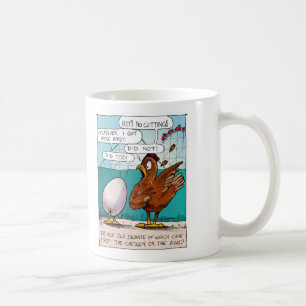 Höna eller äggmuggen kaffemugg